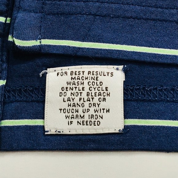 Peter Millar Navy Blue W/ Green Stripes Golf Polo Shirt Men's Size XL in EUC - Picture 6 of 11